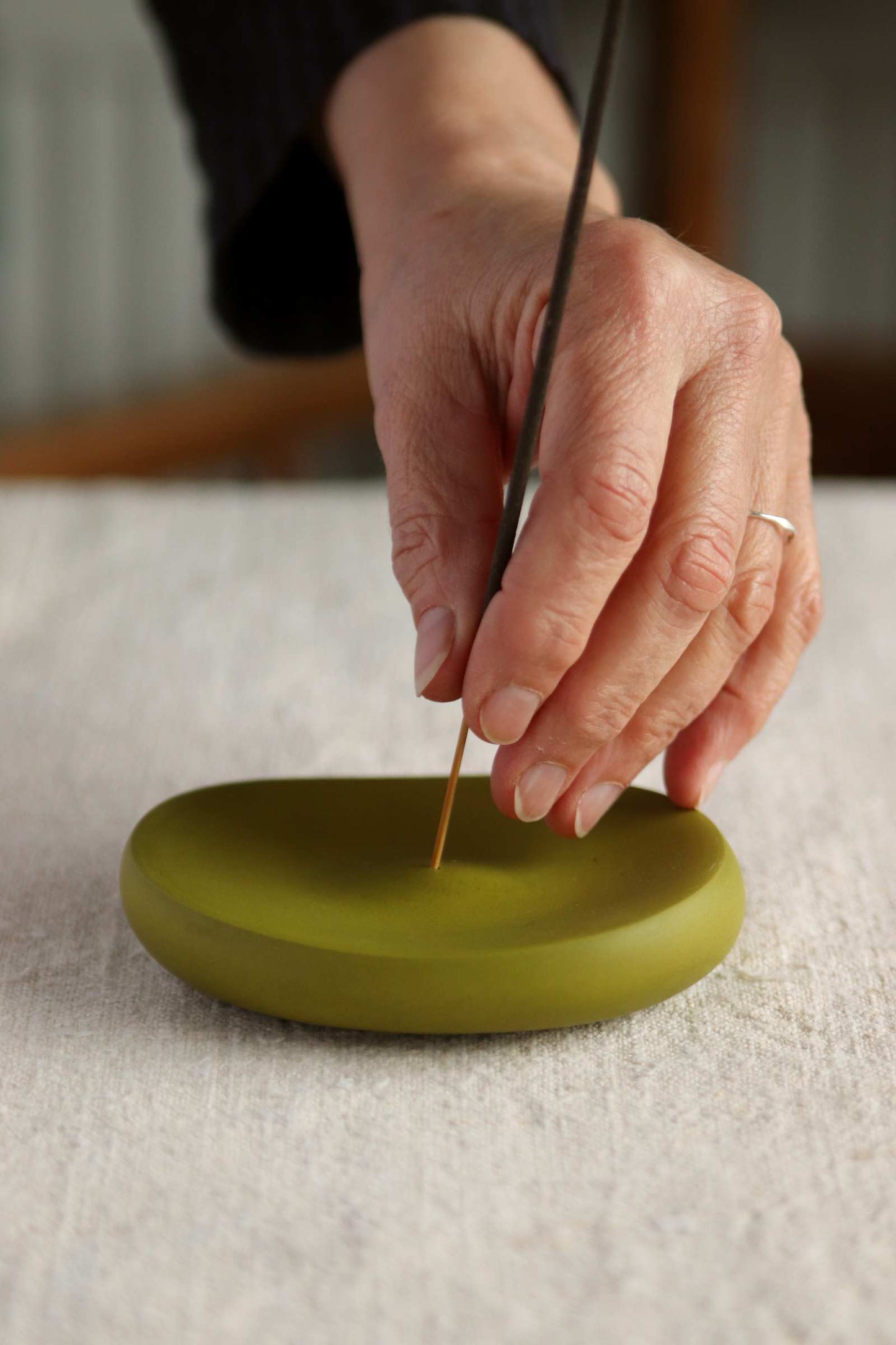 Incense Holder, Olive Green Collection