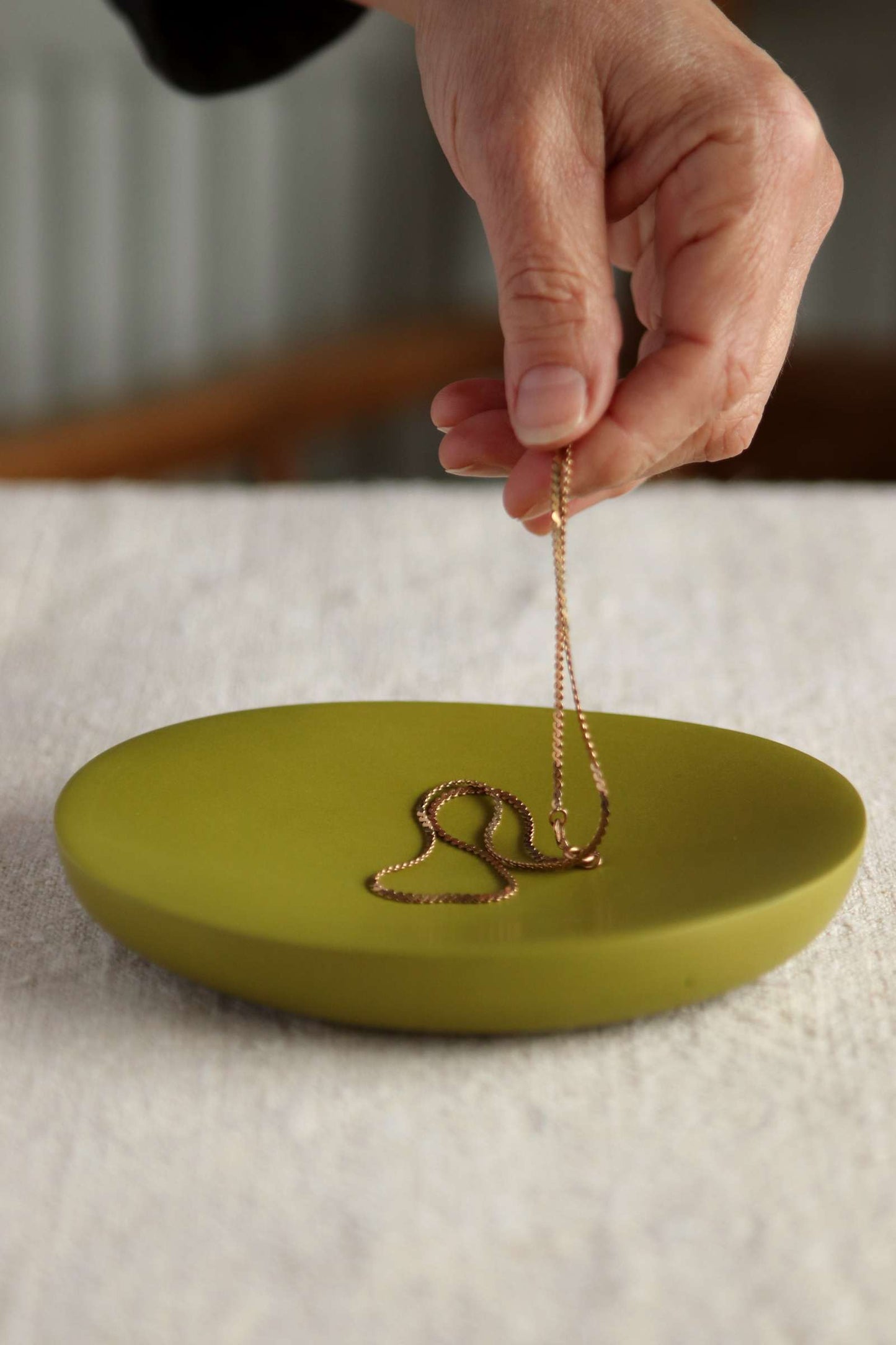 Jewellery Dish, Olive Green Collection