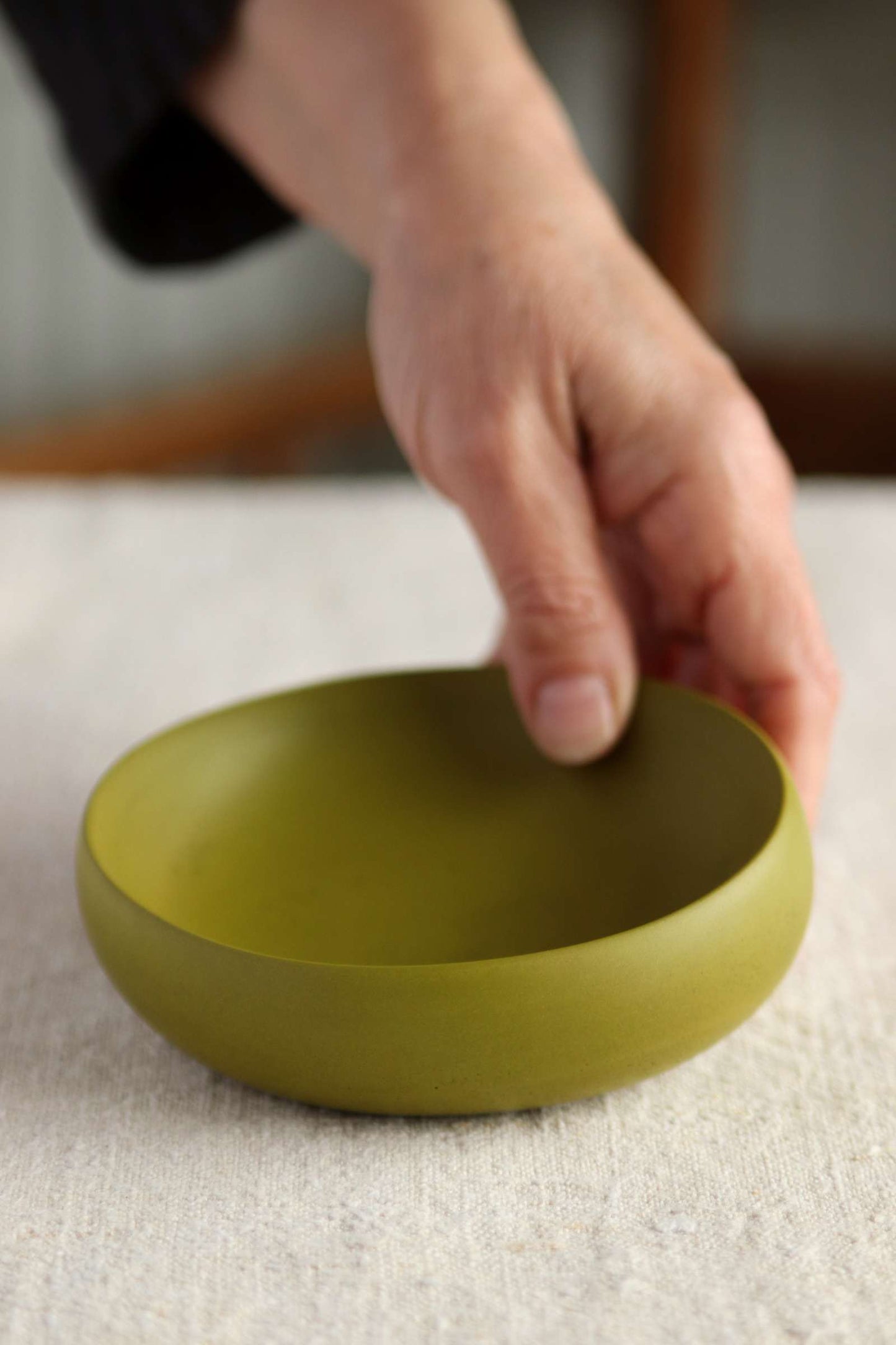 Trinket Bowl, Olive Green Collection
