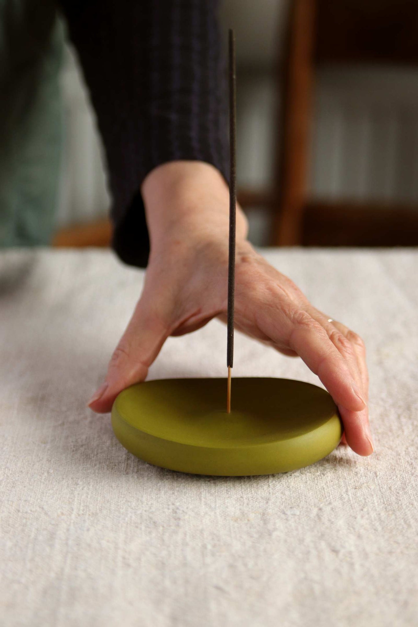 Incense Holder, Olive Green Collection