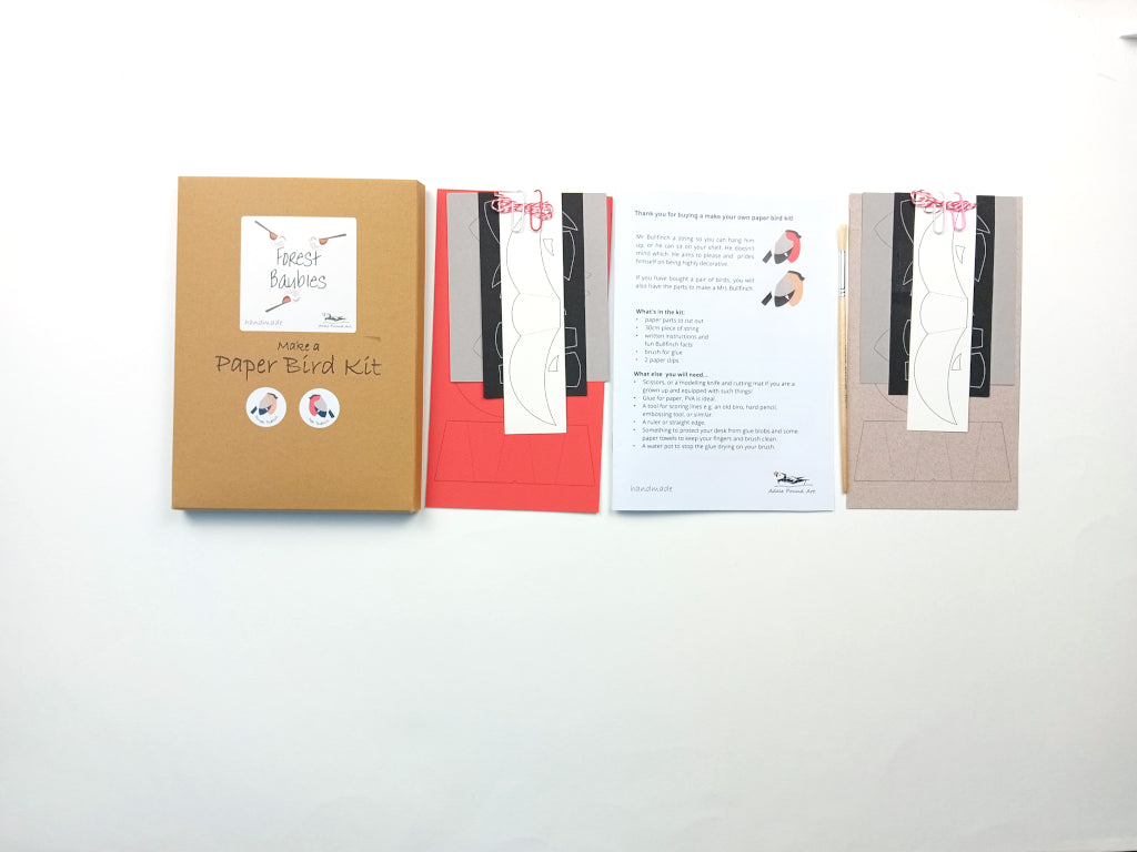 Pair of Paper Bullfinches Craft Kit