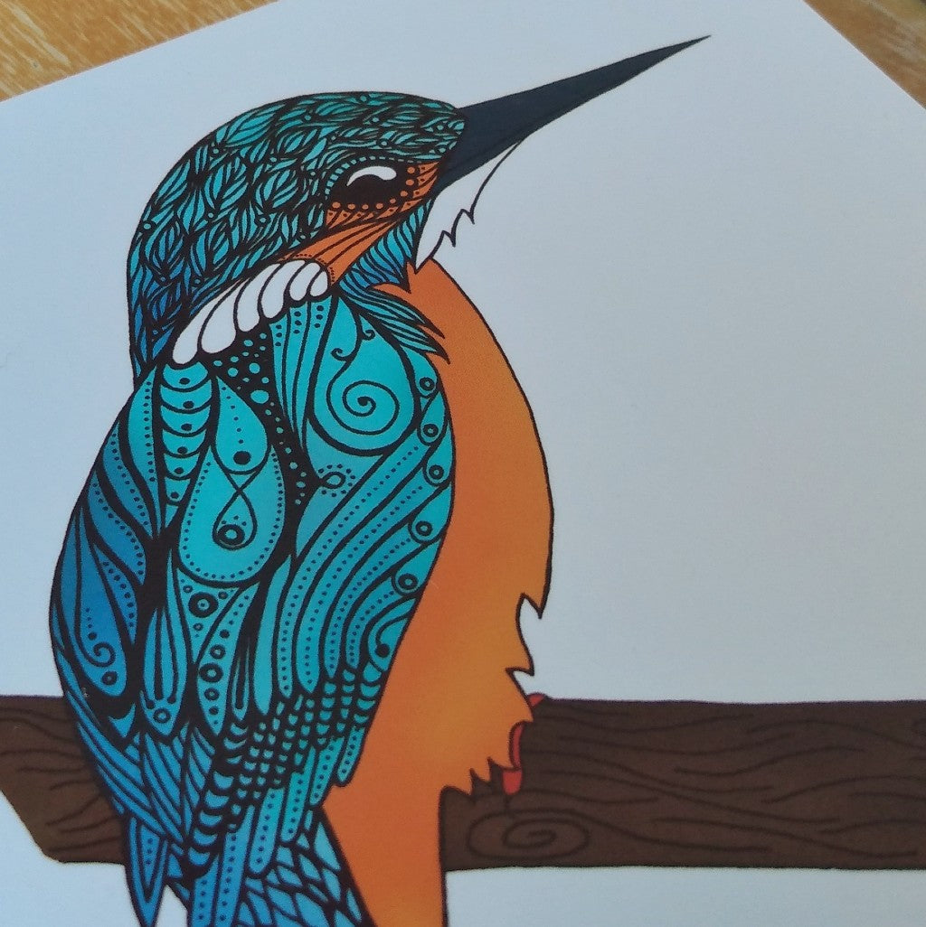Kingfisher Birds of Ireland Card