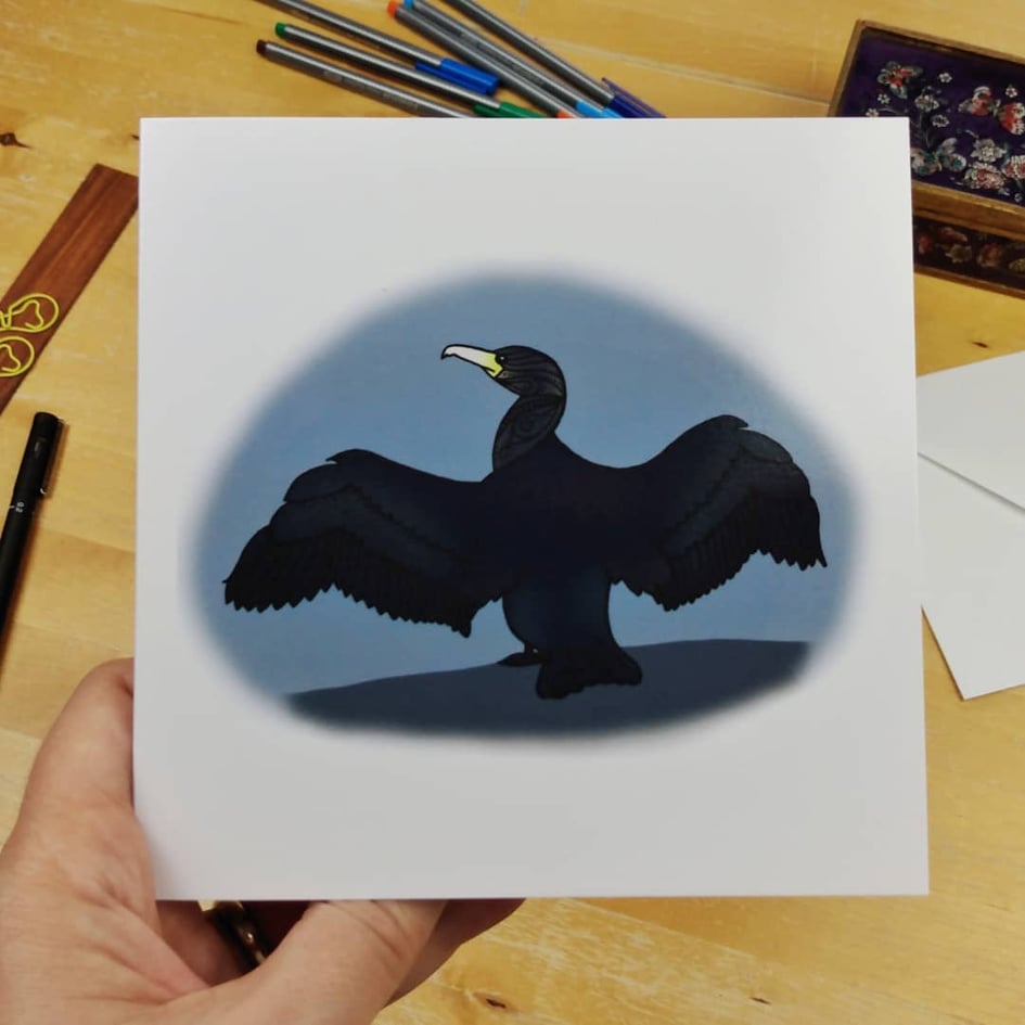 Cormorant Birds of Ireland Card