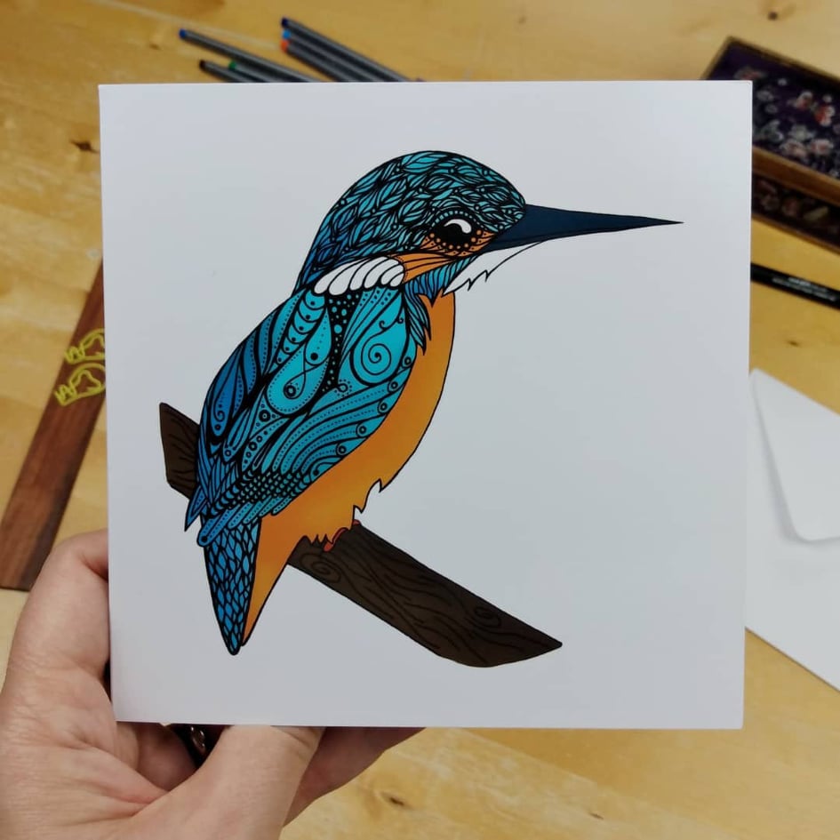 Kingfisher Birds of Ireland Card