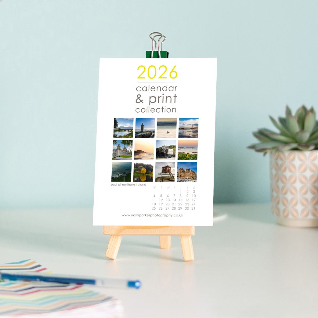 2026 Northern Ireland Calendar with mini easel