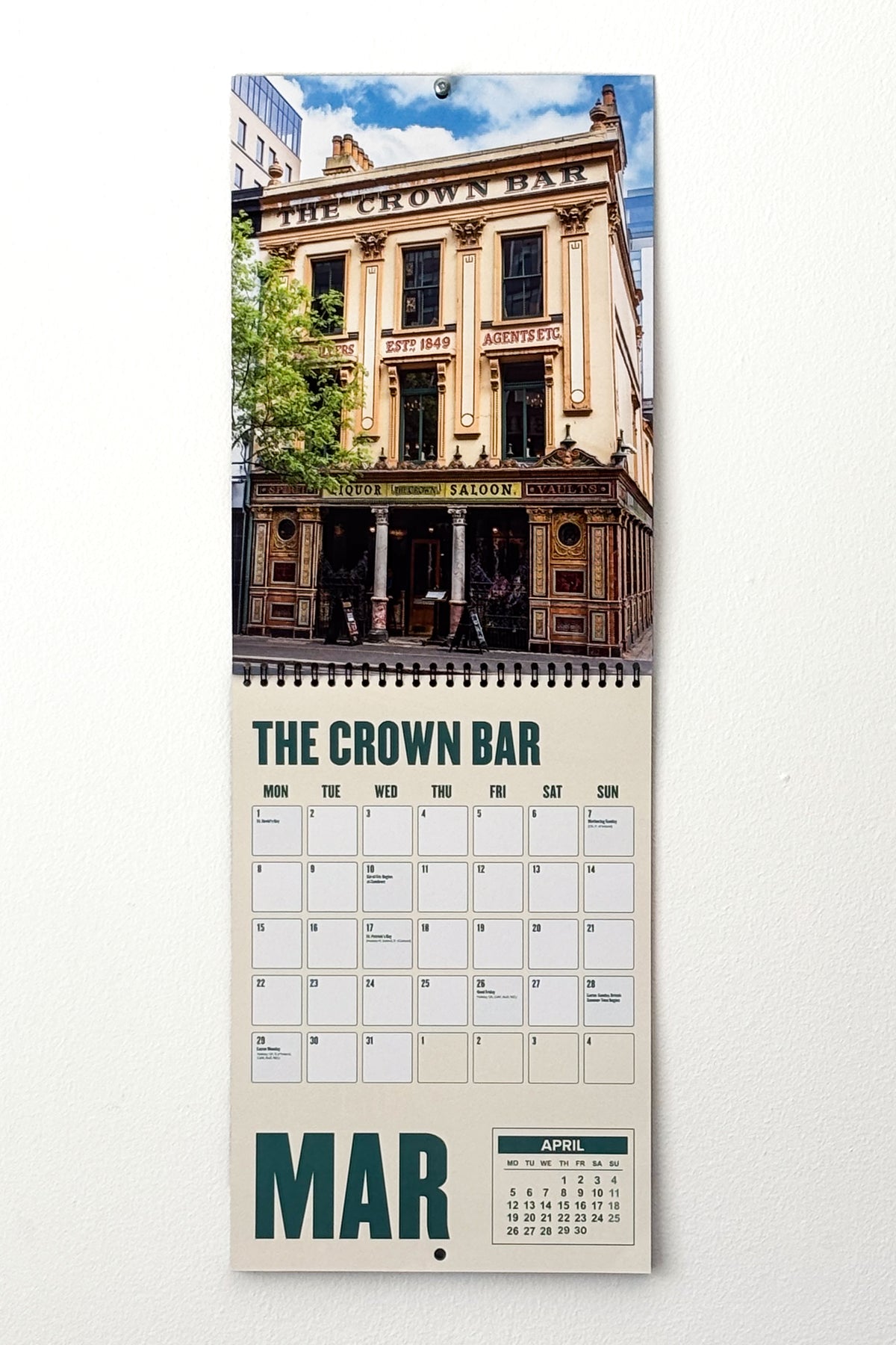2027 Belfast Pubs Calendar