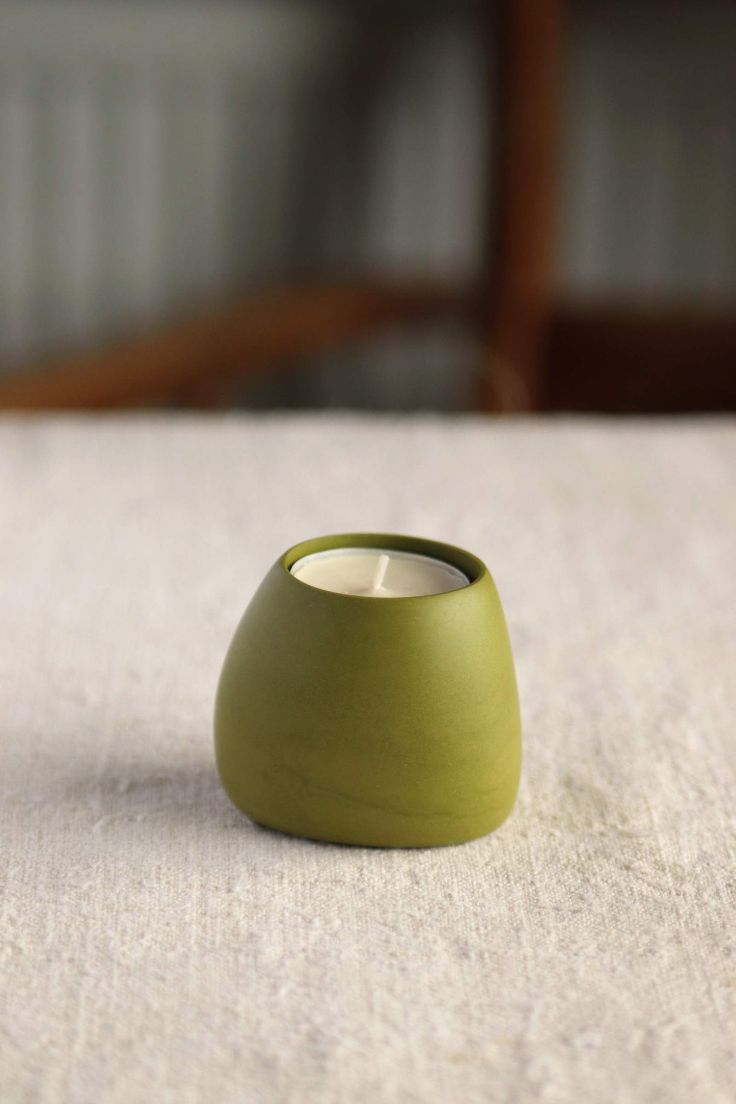 Tealight Holder, Olive Green Collection