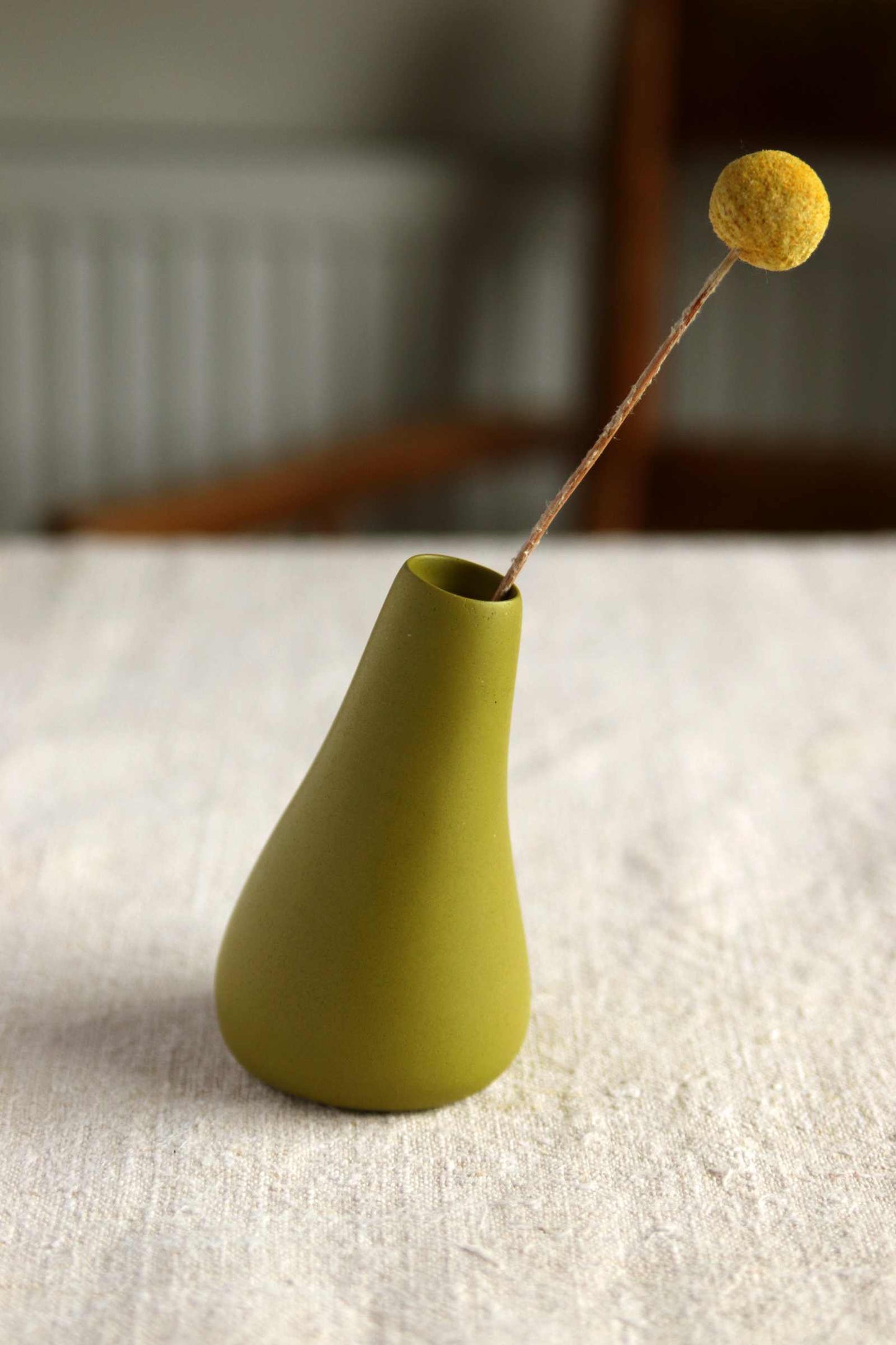 Bud Vase, Olive Green Collection