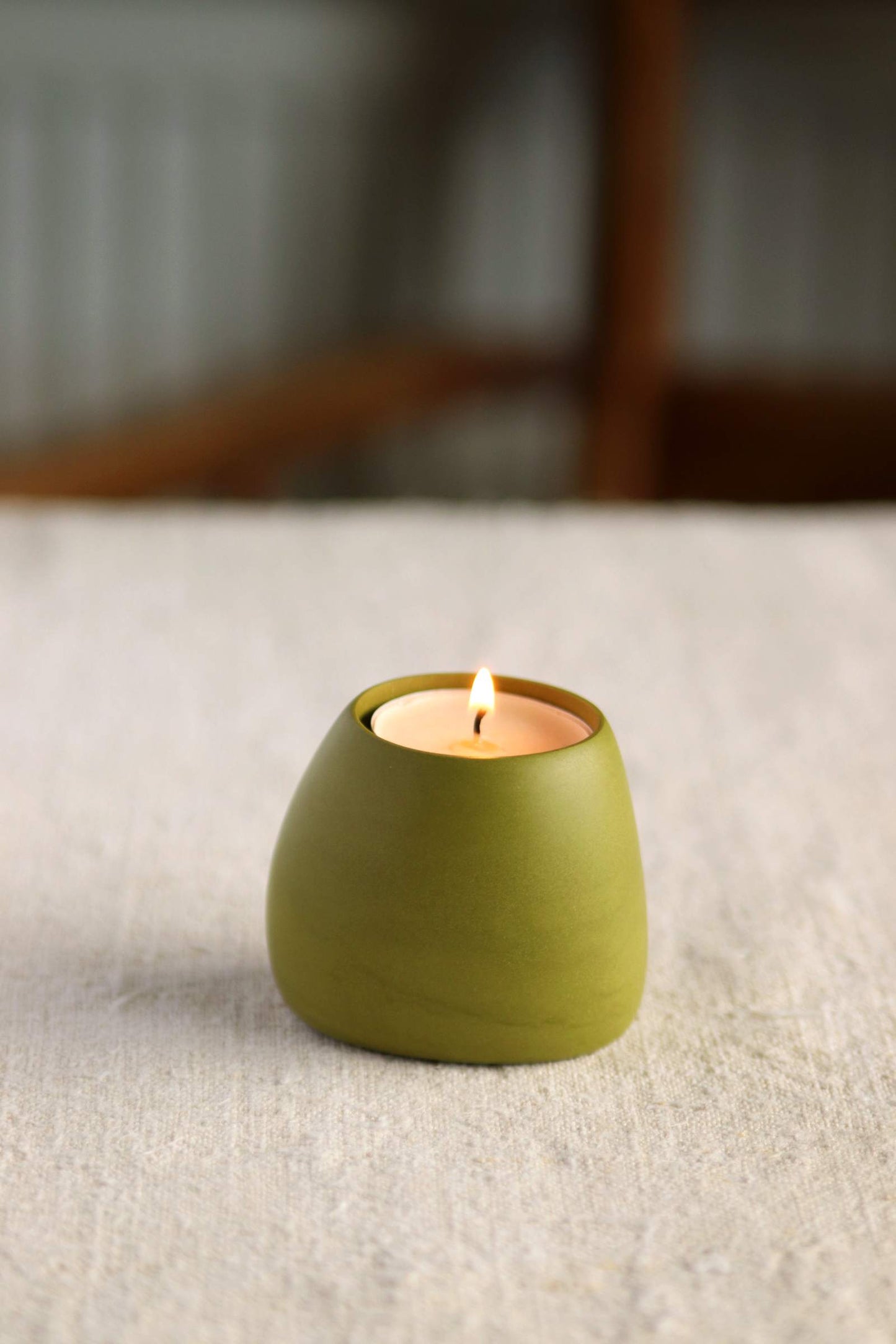 Tealight Holder, Olive Green Collection