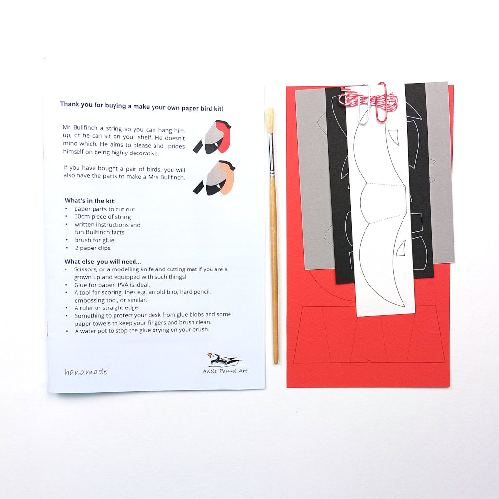 Paper Bullfinch Craft Kit