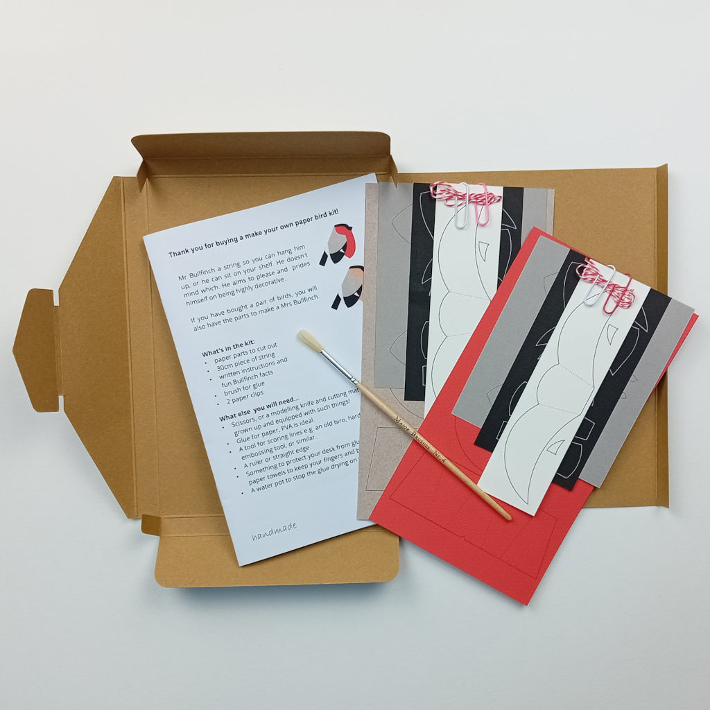 Pair of Paper Bullfinches Craft Kit