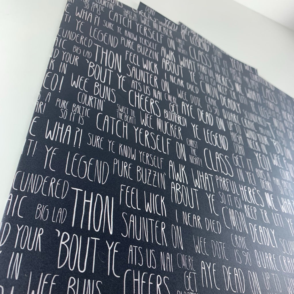 Northern Irish phrases celebratory wrapping paper