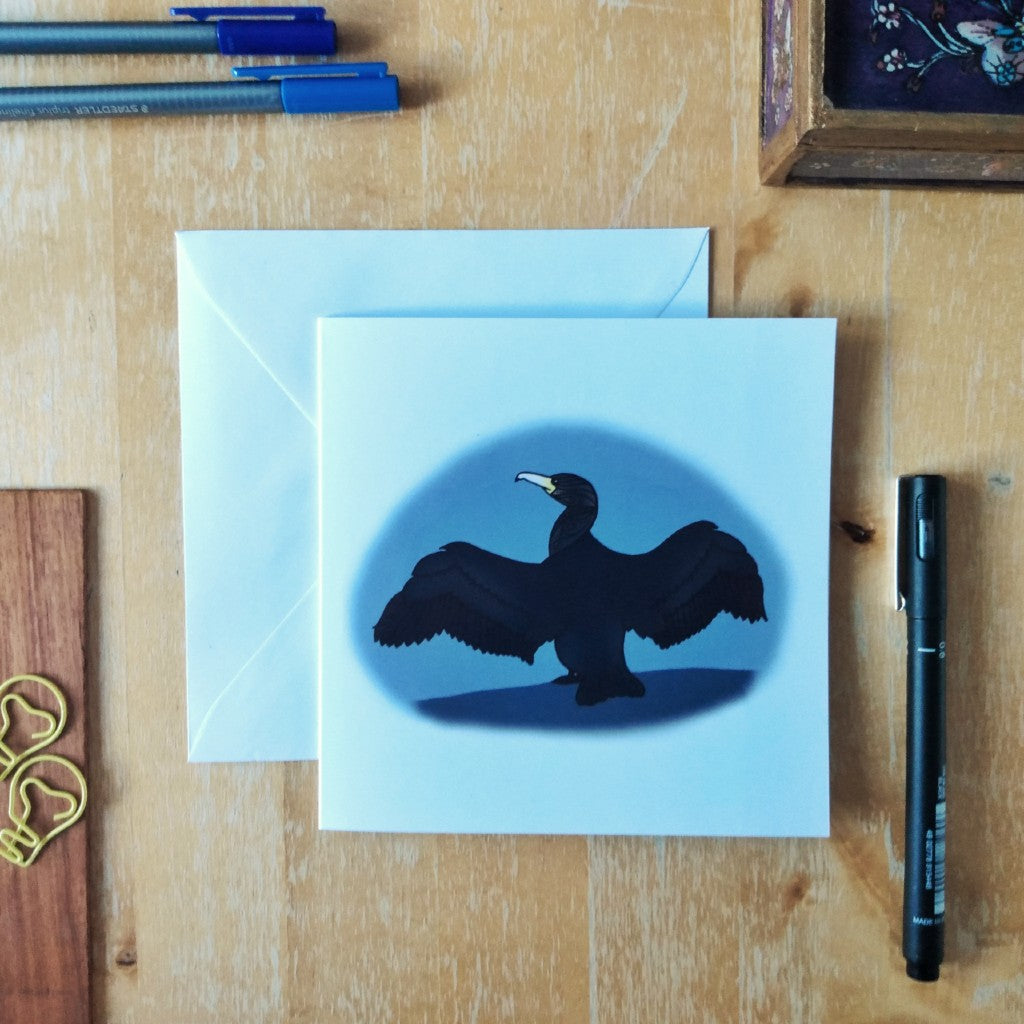 Cormorant Birds of Ireland Card