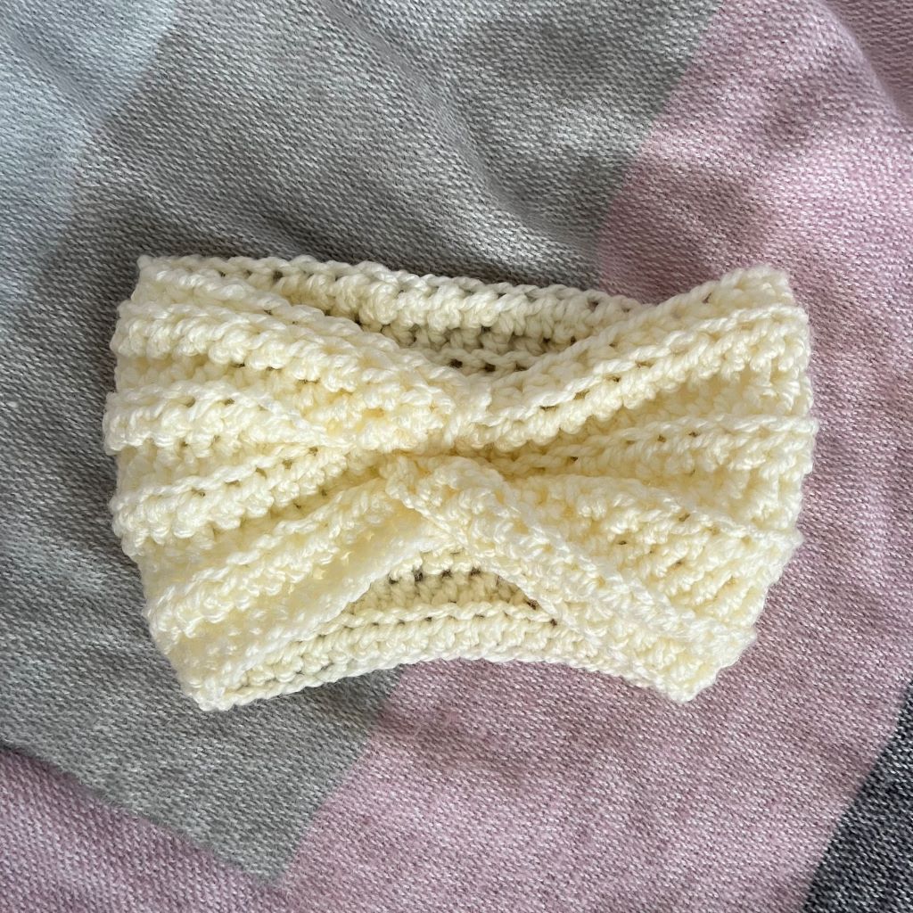 Twisted crochet ear warmers/headband
