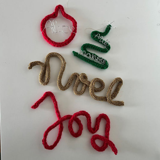 Knitted Wire Words
