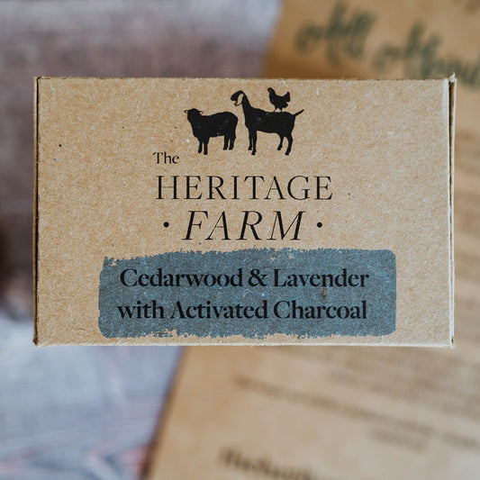 Cedarwood & Lavender with Activated Charcoal Goats Milk Soap